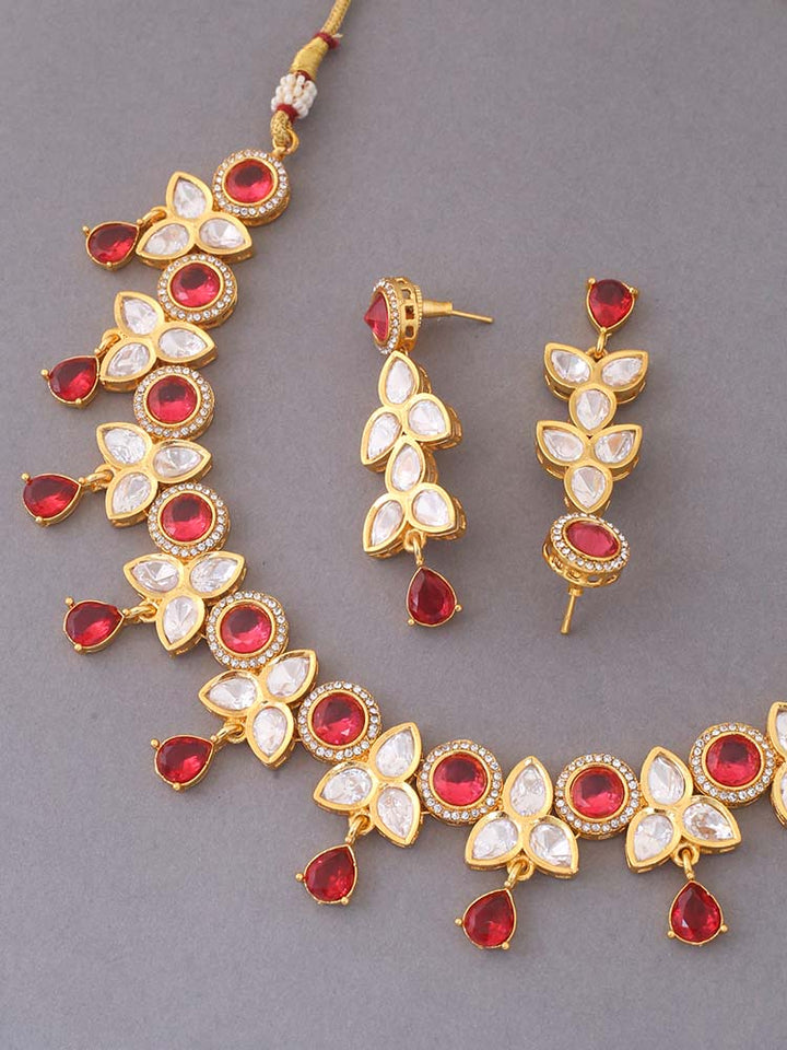 Rani Aaleahya Kundan Jewellery Set - EOSS
