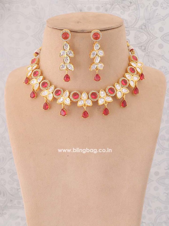 Rani Aaleahya Kundan Jewellery Set - EOSS