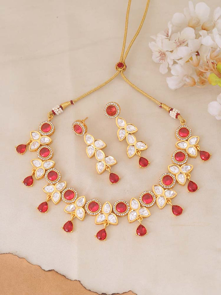 Rani Aaleahya Kundan Jewellery Set - EOSS