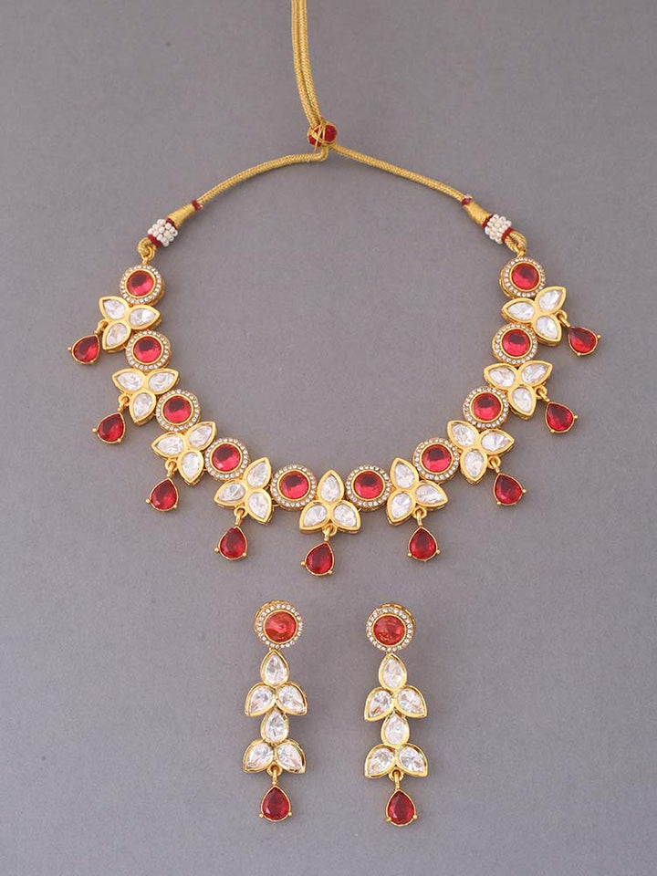 Rani Aaleahya Kundan Jewellery Set - EOSS
