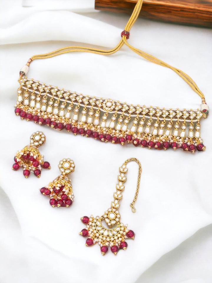 Rani Aanandi Kundan Jewellery Set