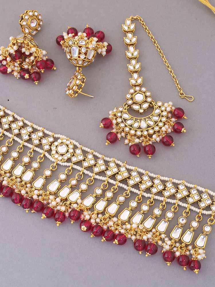 Rani Aanandi Kundan Jewellery Set