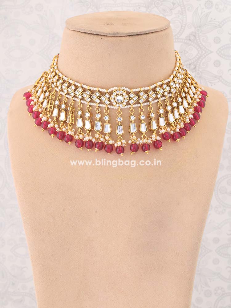Rani Aanandi Kundan Jewellery Set
