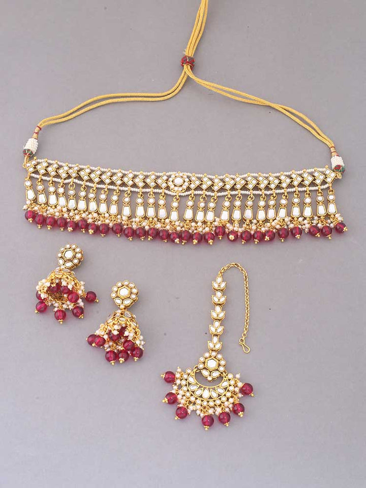 Rani Aanandi Kundan Jewellery Set