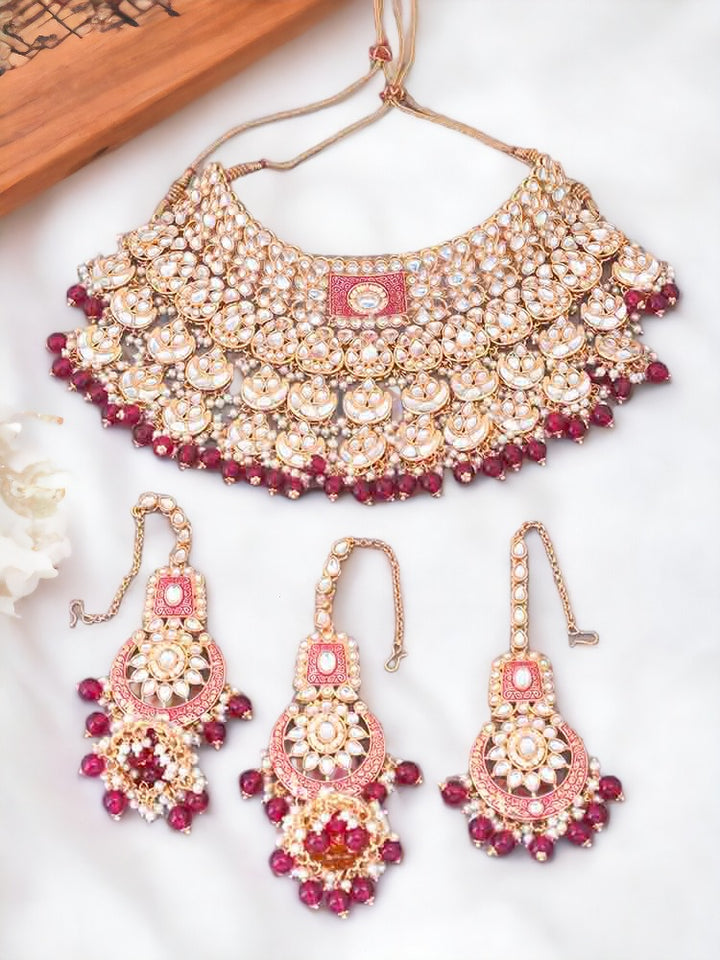 Rani Aantra Kundan Jewellery Set