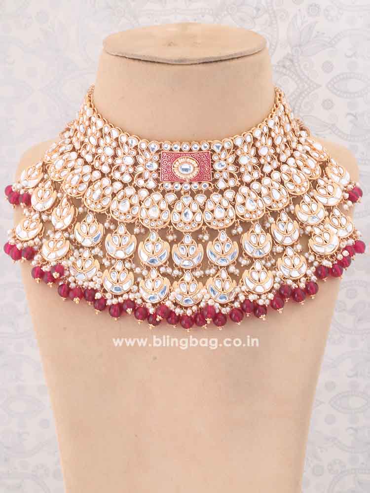 Rani Aantra Kundan Jewellery Set