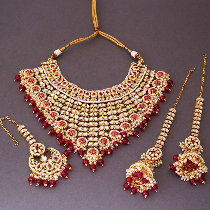 Rani Aarya Kundan Jewellery Set