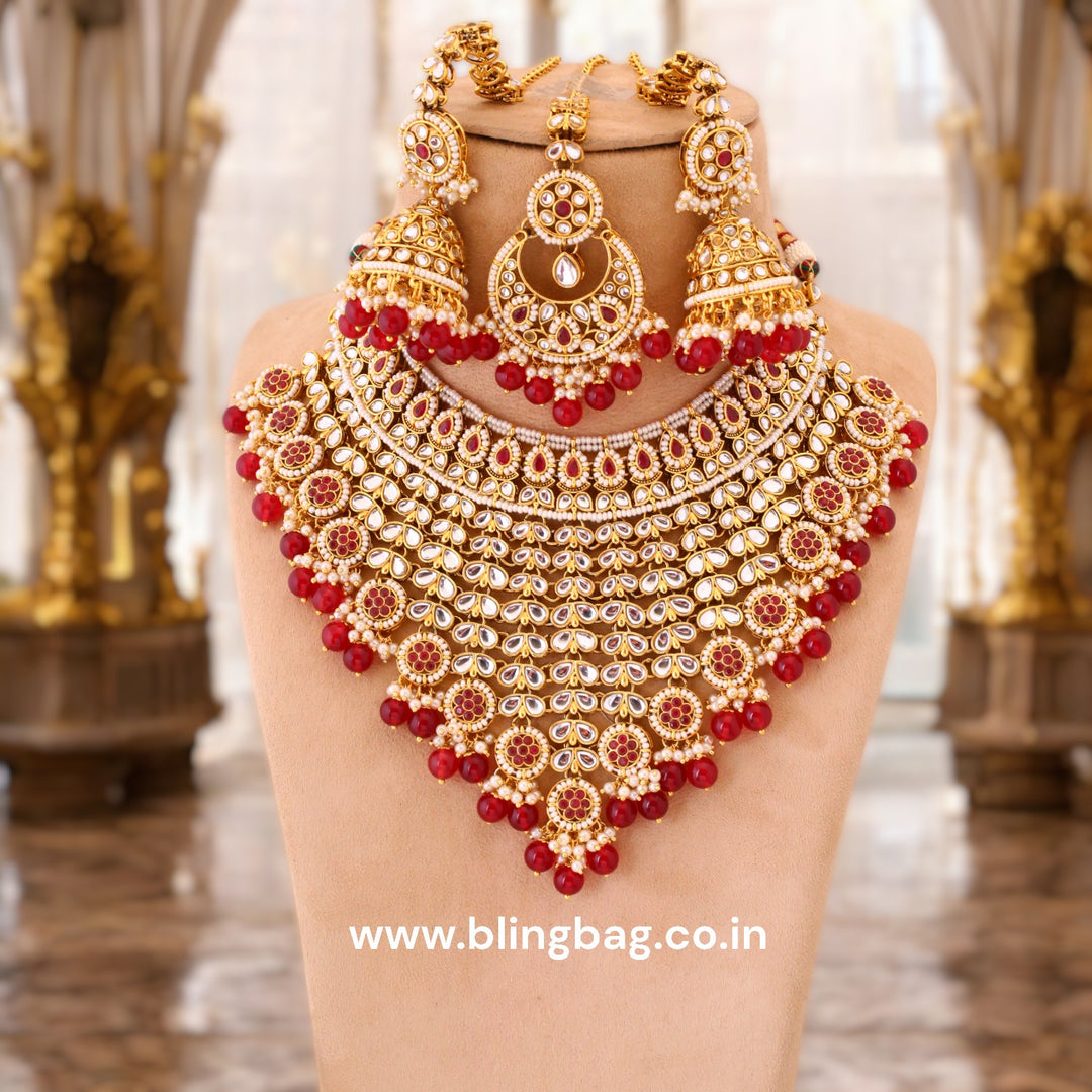 Rani Aarya Kundan Jewellery Set