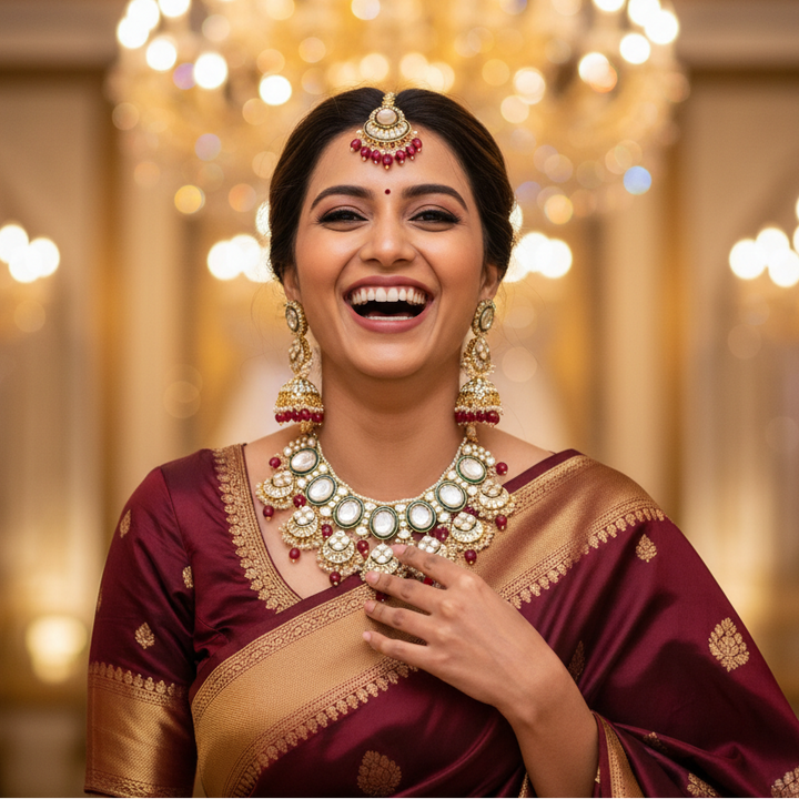 Rani Abhilasha Kundan Jewellery Set