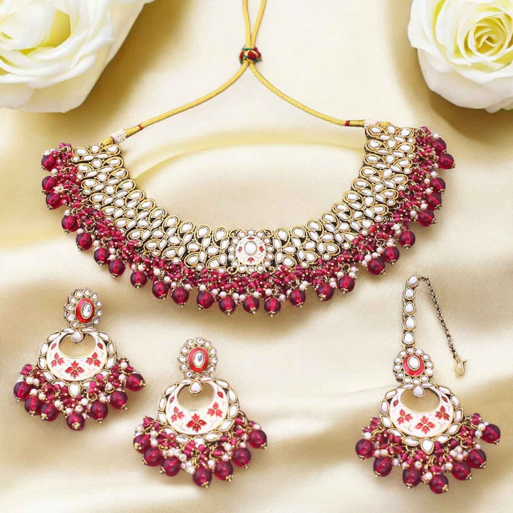 Rani Aditni Kundan Jewellery Set