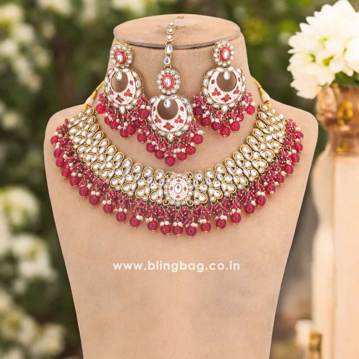 Rani Aditni Kundan Jewellery Set