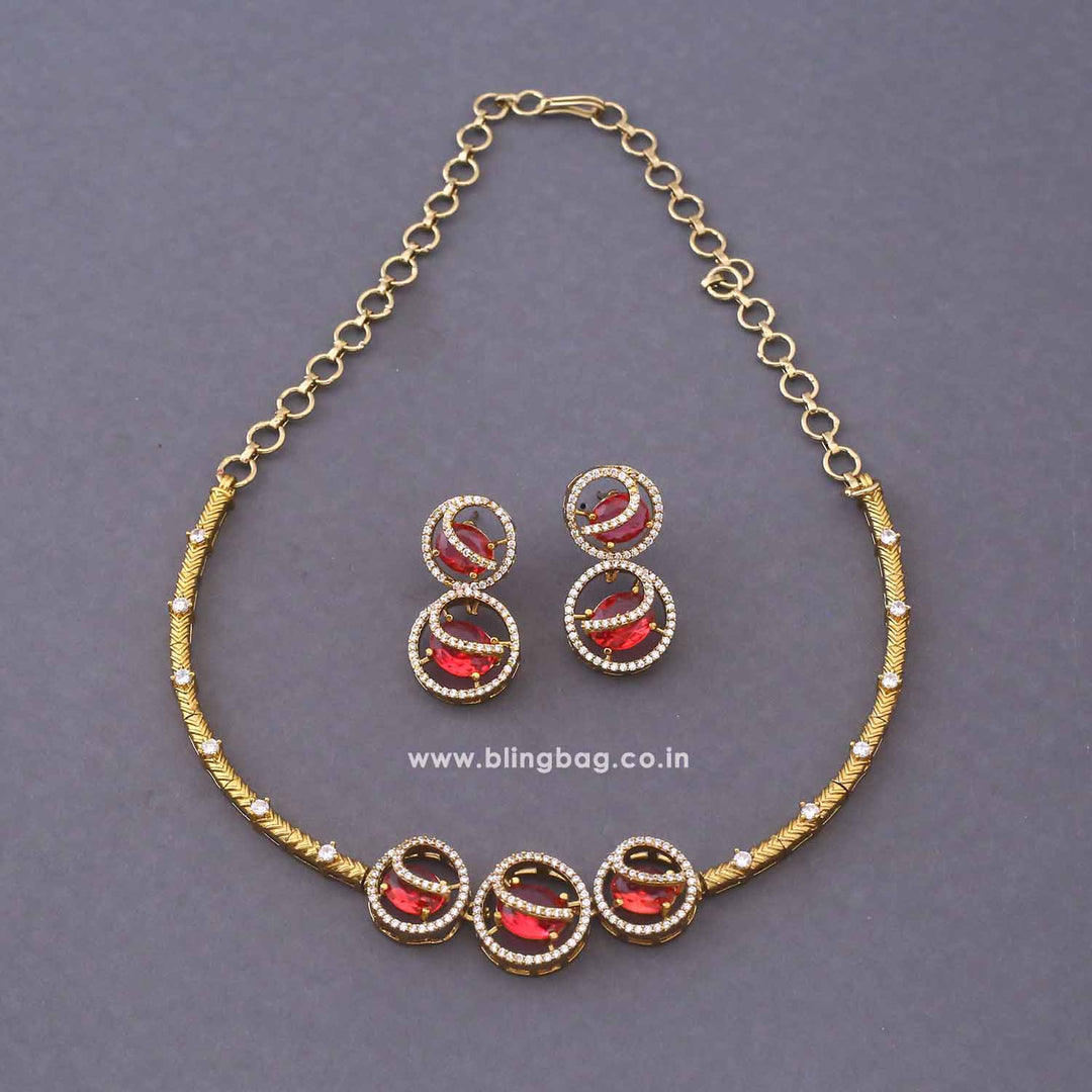 Rani Agniya Hasli Antique Jewellery Set - New Arrival