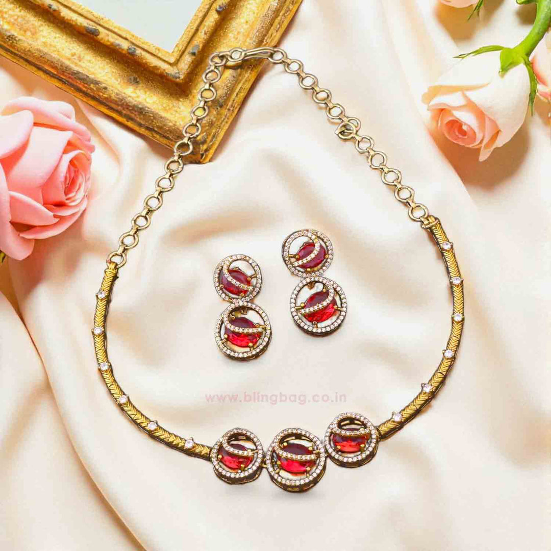 Rani Agniya Hasli Antique Jewellery Set - New Arrival