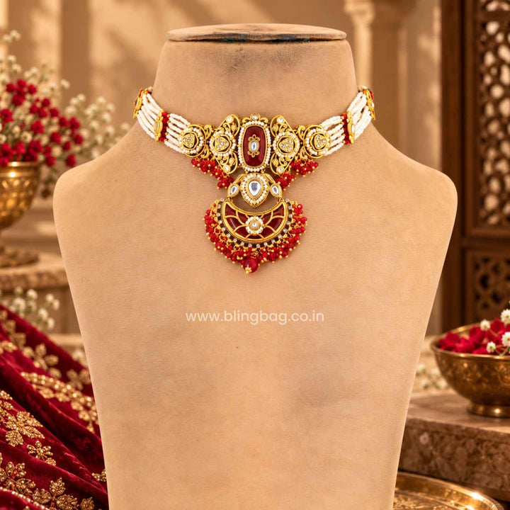 Rani Ahanvi Kundan Jewellery Set - New Arrival