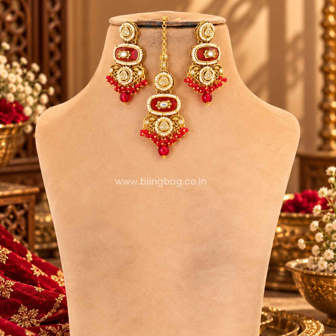 Rani Ahanvi Kundan Jewellery Set - New Arrival