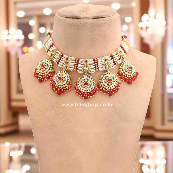 Rani Ahilya Kundan Jewellery Set