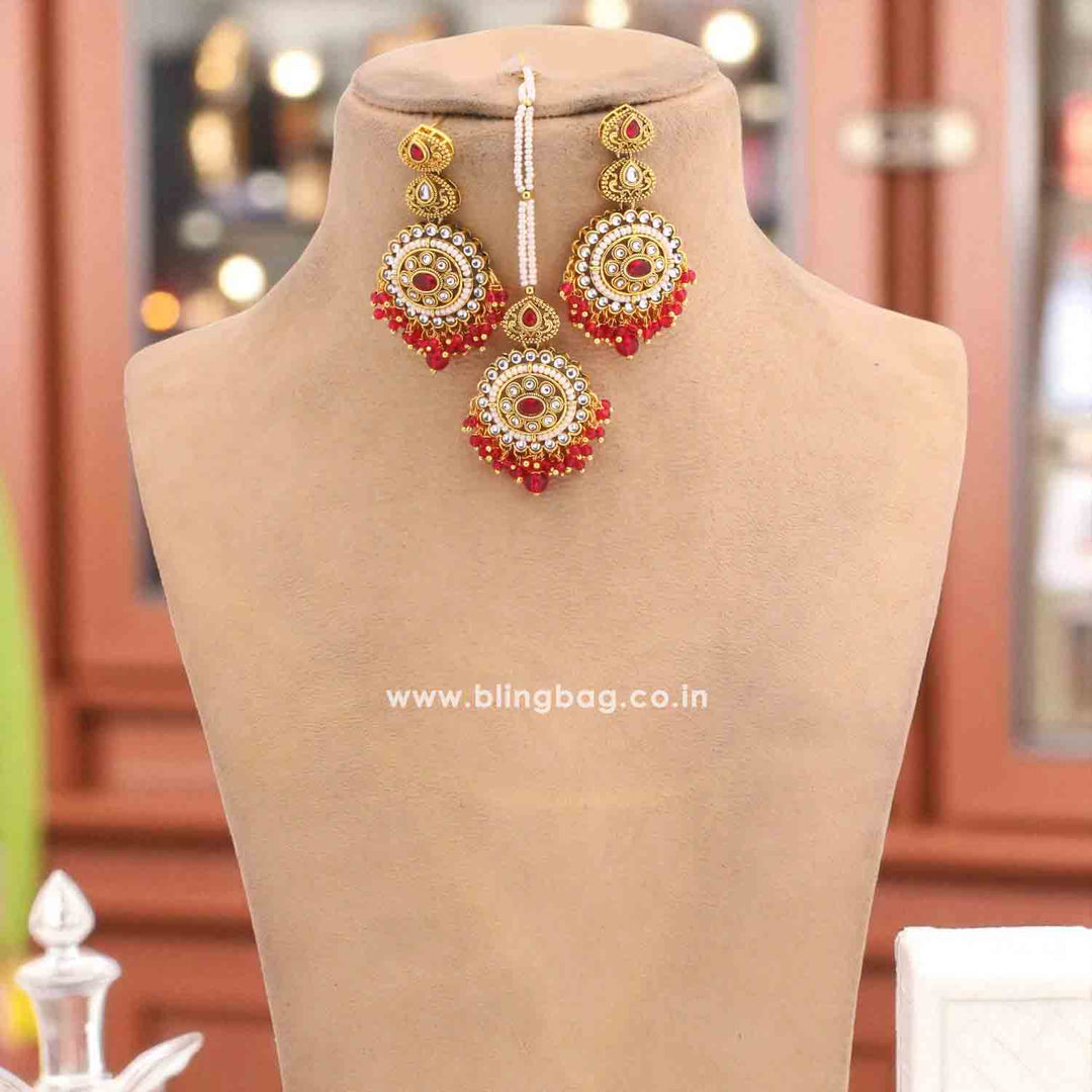 Rani Ahilya Kundan Jewellery Set
