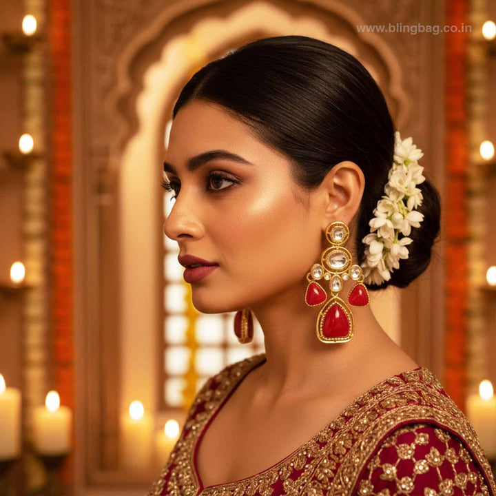 Ruby Ayati Danglers