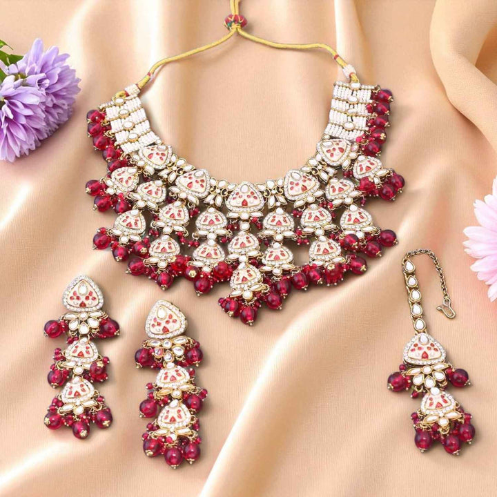 Rani Ayshana Kundan Jewellery Set