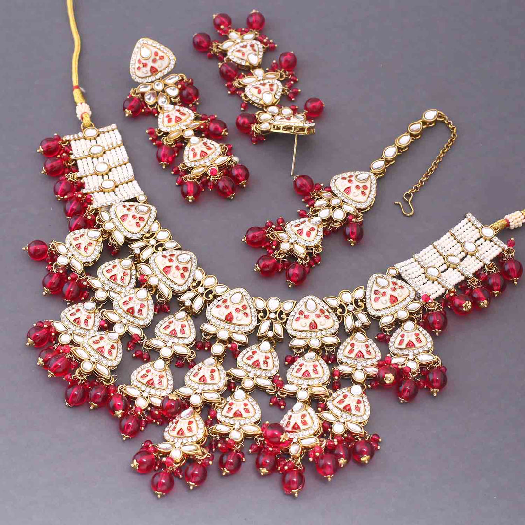 Rani Ayshana Kundan Jewellery Set