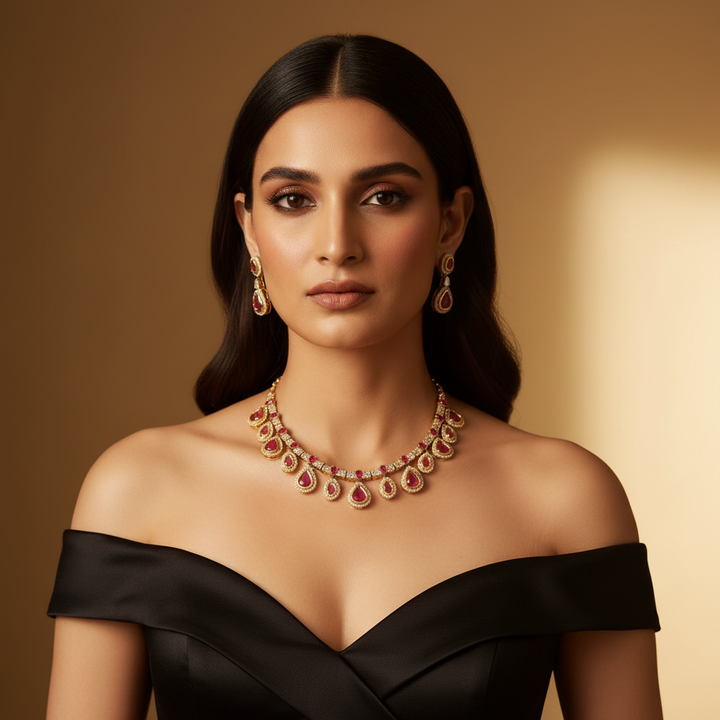 Rani Chintz Hasli Victorian Jewellery Set - New Arrival