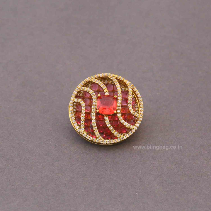 Rani Crystal Swril Brooch