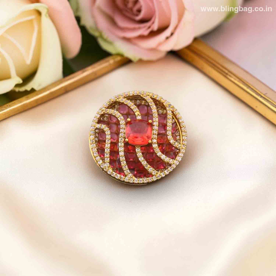 Rani Crystal Swril Brooch