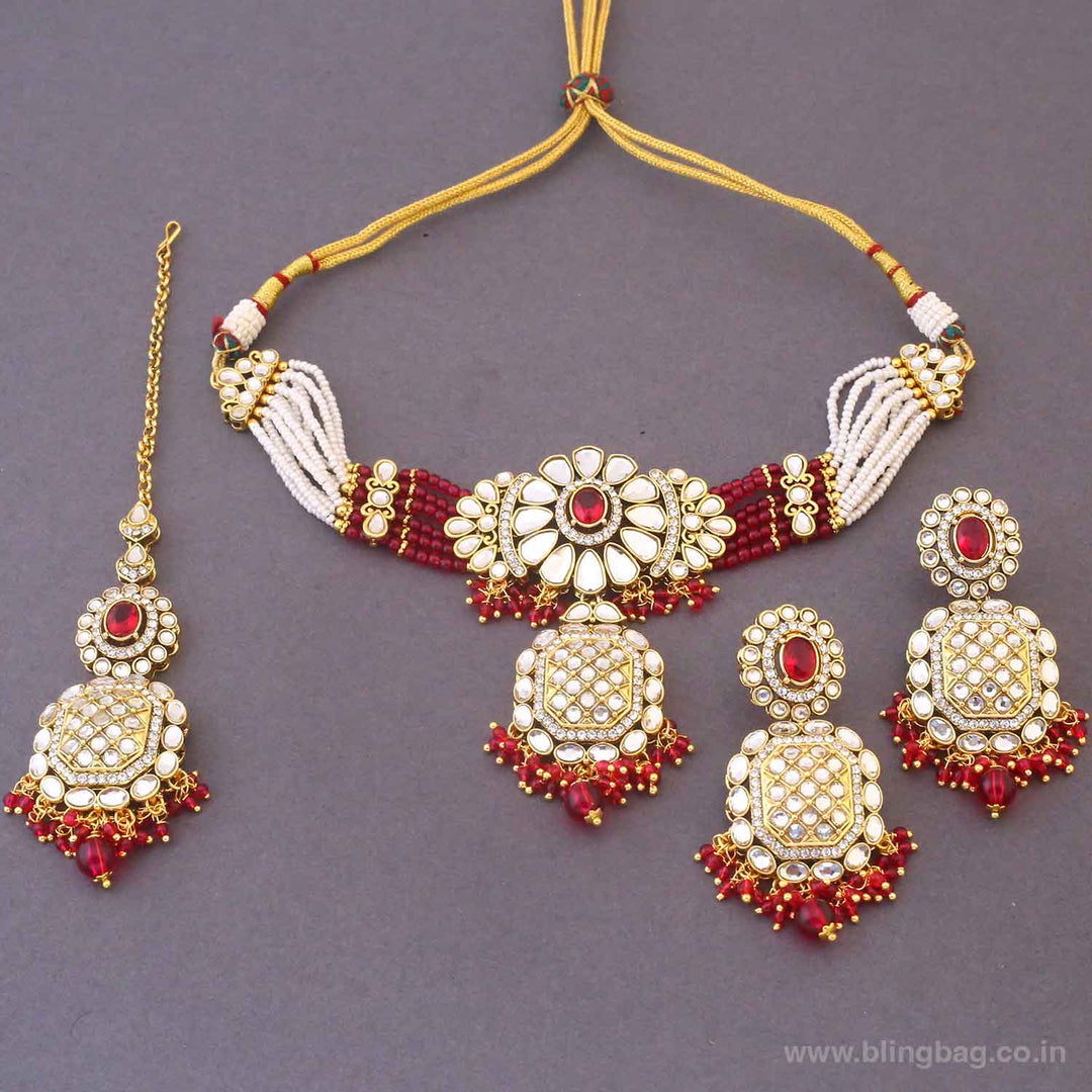 Rani Dharini Kundan Jewellery Set