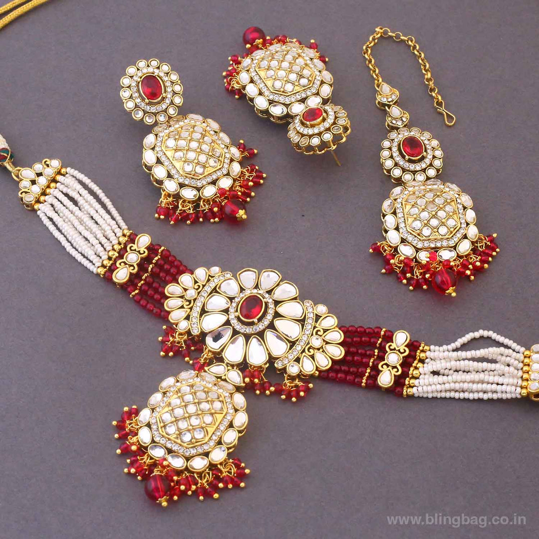 Rani Dharini Kundan Jewellery Set