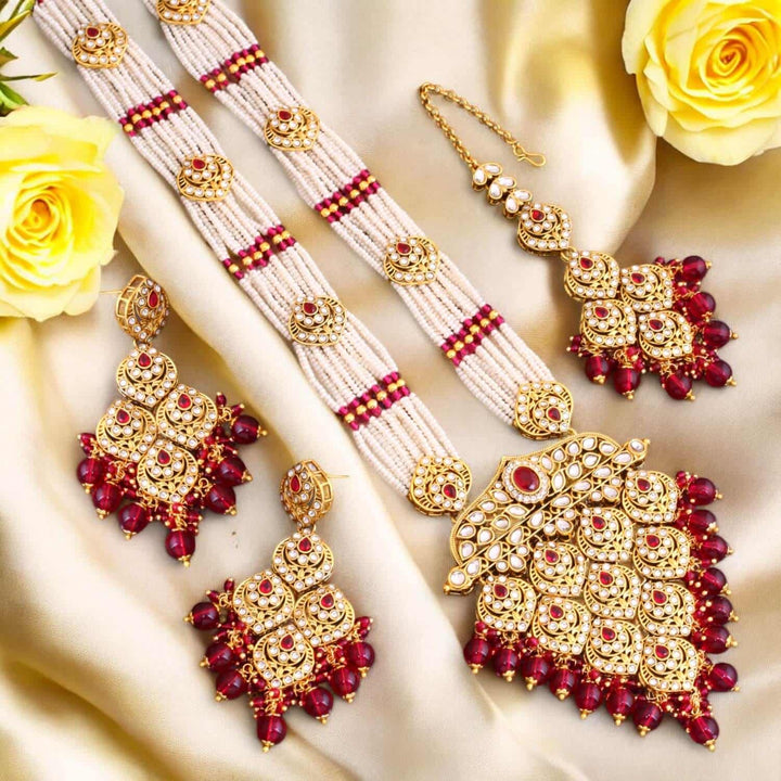 Rani Dhruvi Kundan Jewellery Set