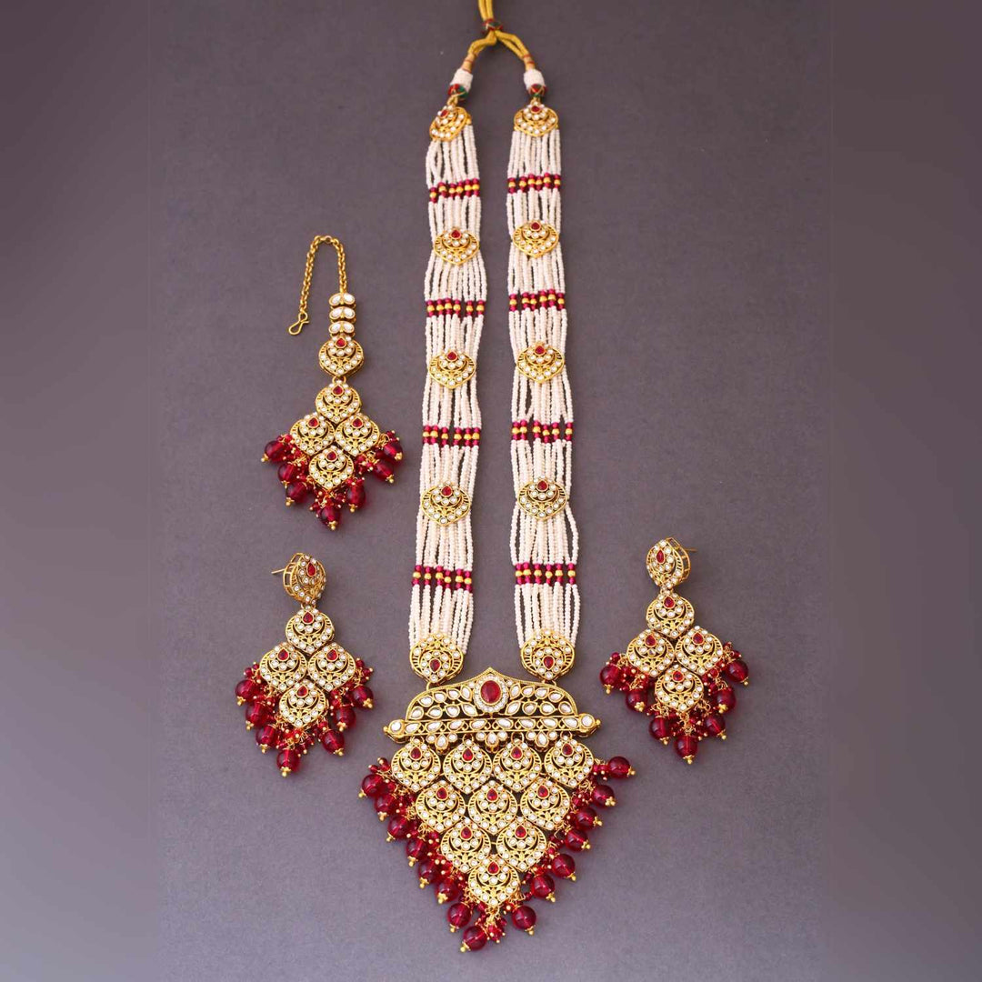 Rani Dhruvi Kundan Jewellery Set