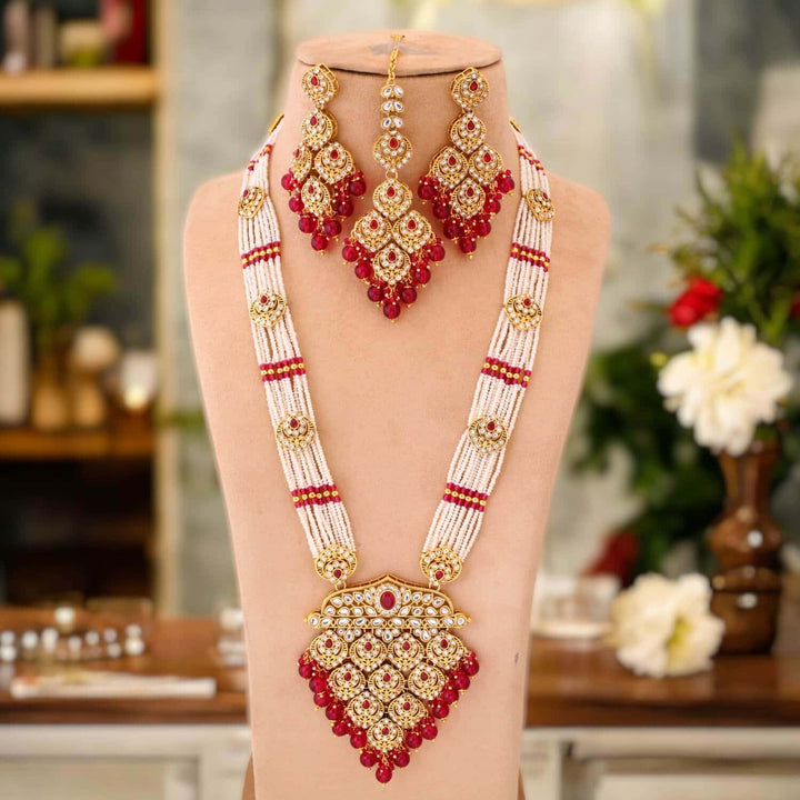 Rani Dhruvi Kundan Jewellery Set
