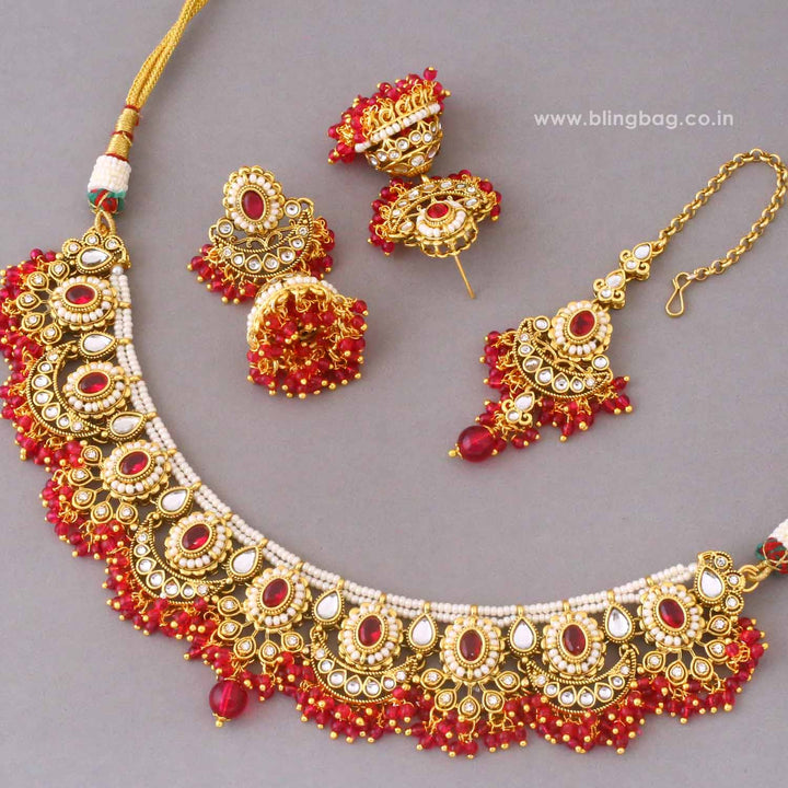 Rani Diyaani Kundan Jewellery Set