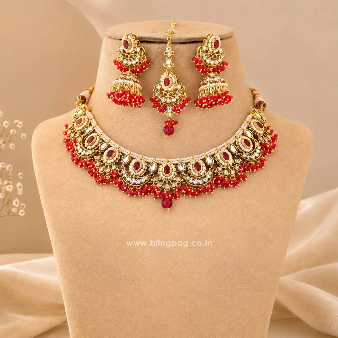 Rani Diyaani Kundan Jewellery Set