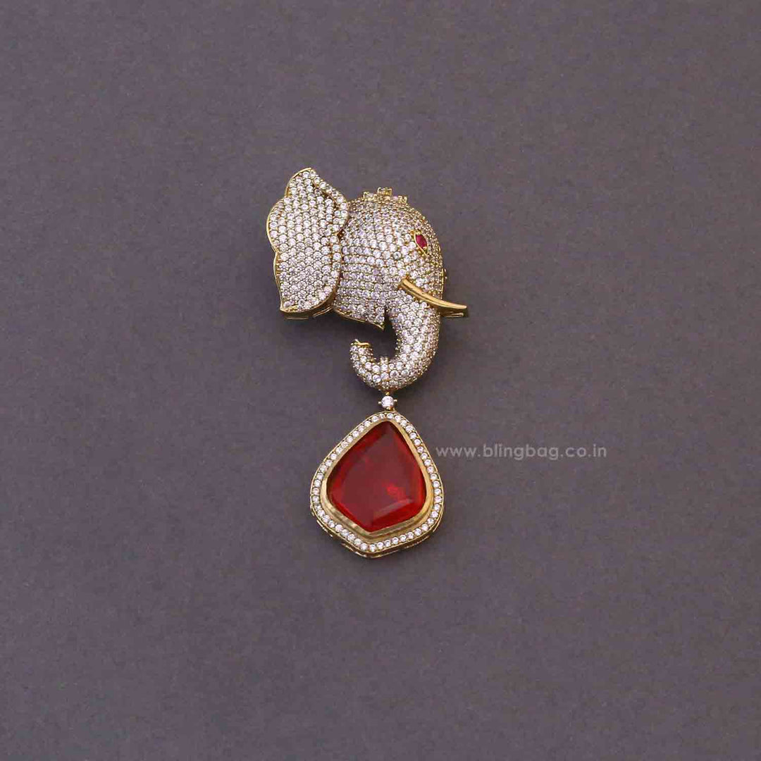 Rani Elephant Drop Brooch