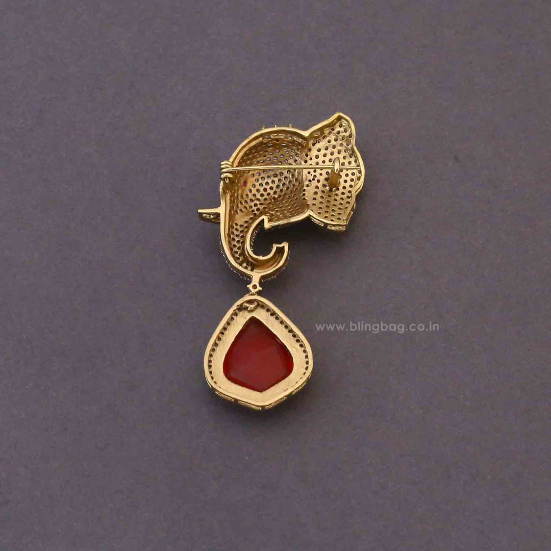 Rani Elephant Drop Brooch