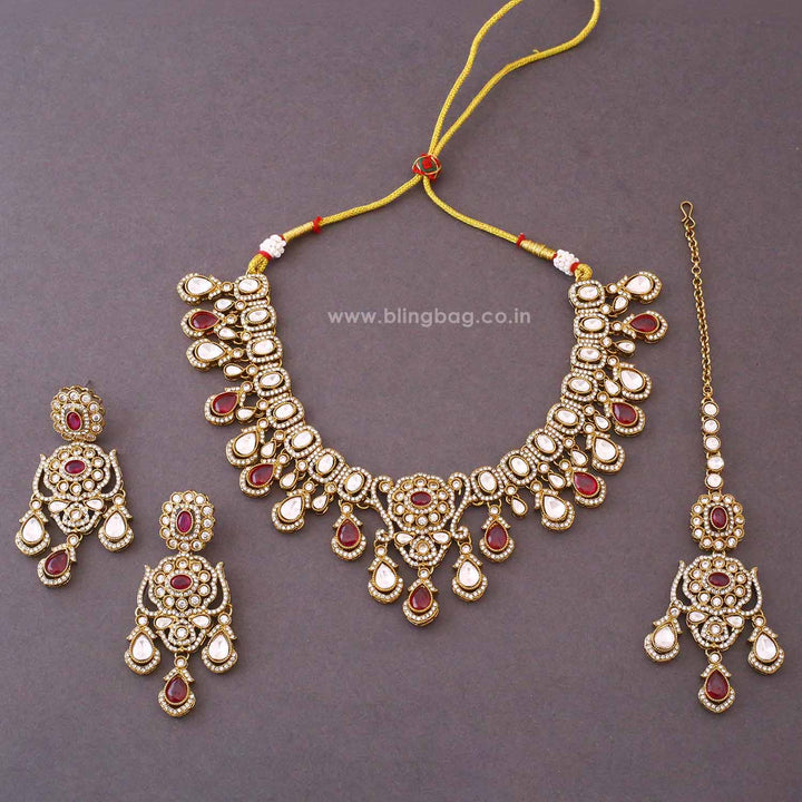 Rani Eshira Kundan Jewellery Set - New Arrival