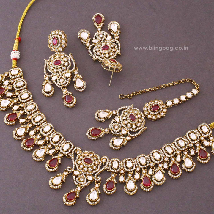 Rani Eshira Kundan Jewellery Set - New Arrival