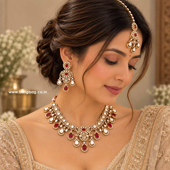 Rani Eshira Kundan Jewellery Set - New Arrival