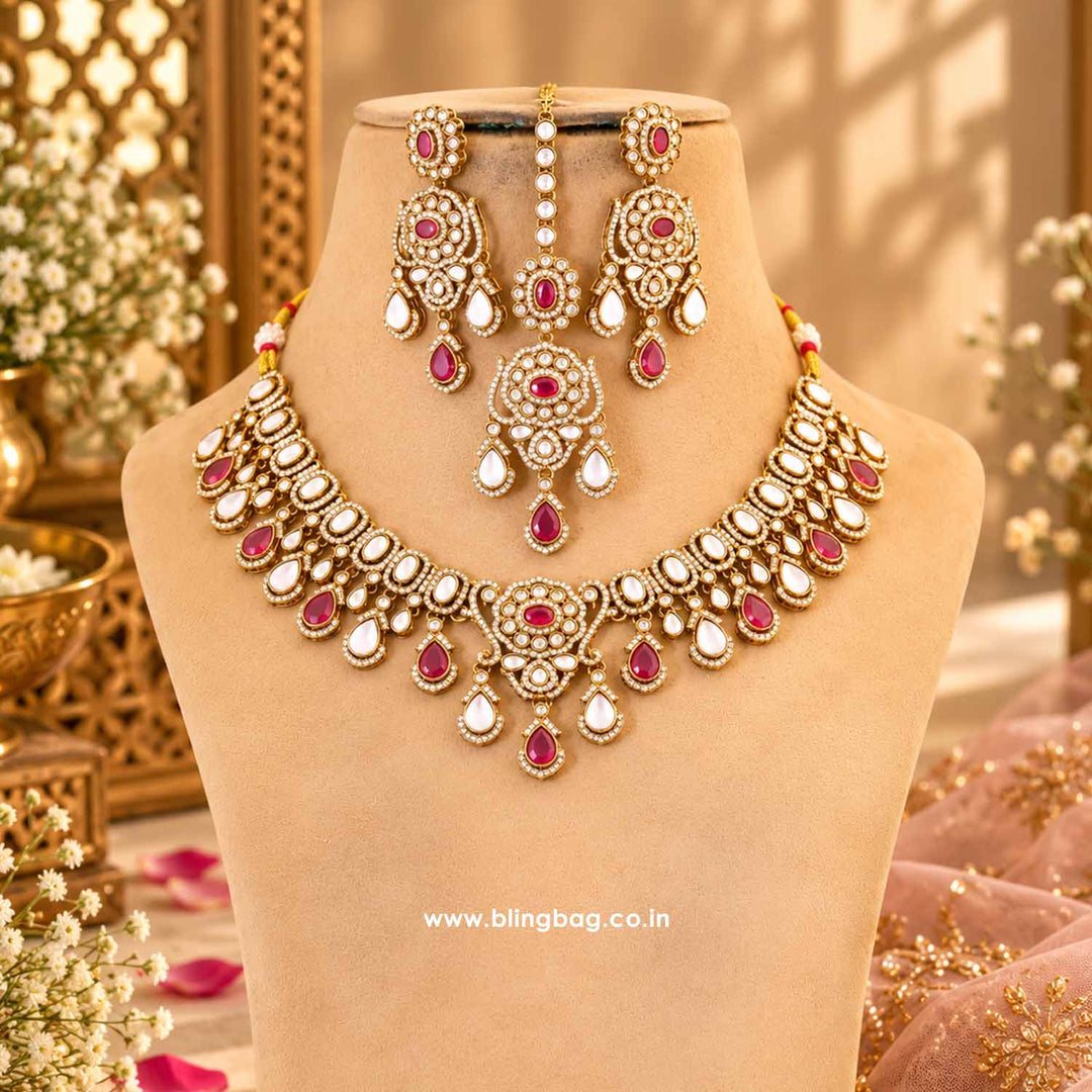Rani Eshira Kundan Jewellery Set - New Arrival