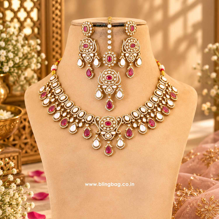 Rani Eshira Kundan Jewellery Set - New Arrival