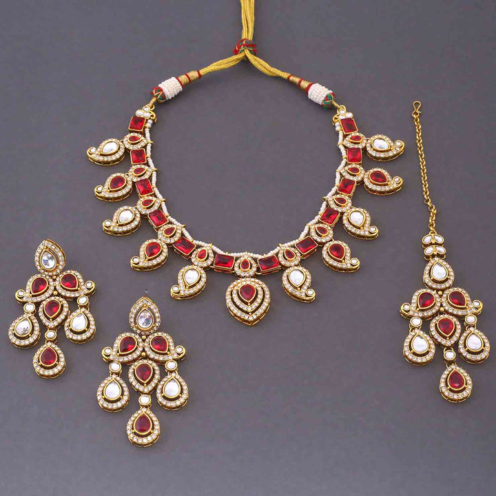 Rani Fariha Kundan Jewellery Set
