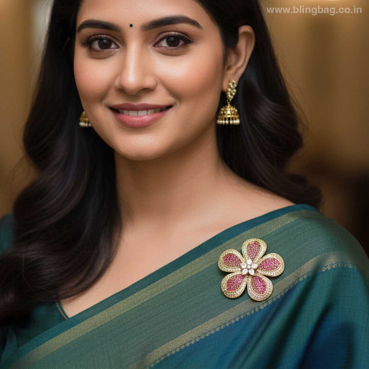 Rani Flerise Flower Brooch