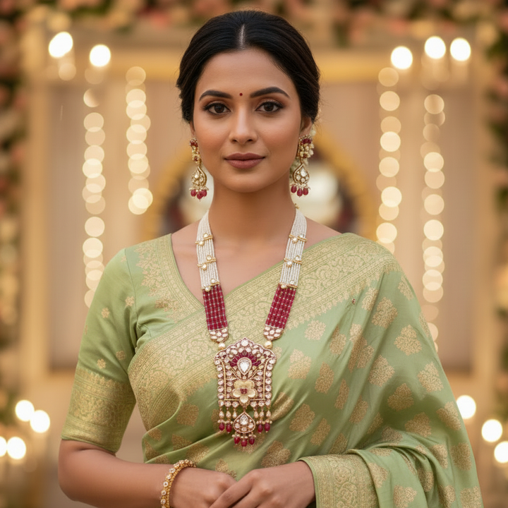 Rani Geona Kundan Jewellery Set - EOSS