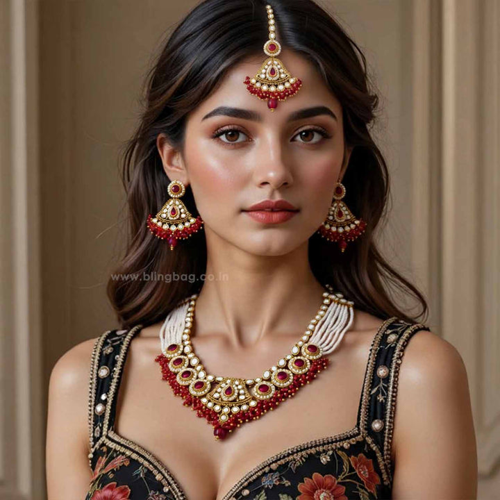 Rani Gitanjali Kundan Jewellery Set