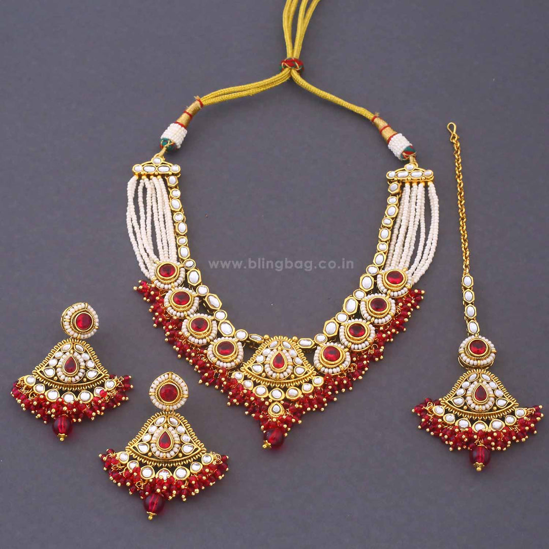 Rani Gitanjali Kundan Jewellery Set