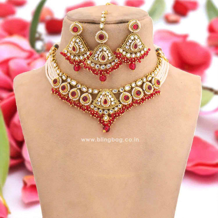 Rani Gitanjali Kundan Jewellery Set