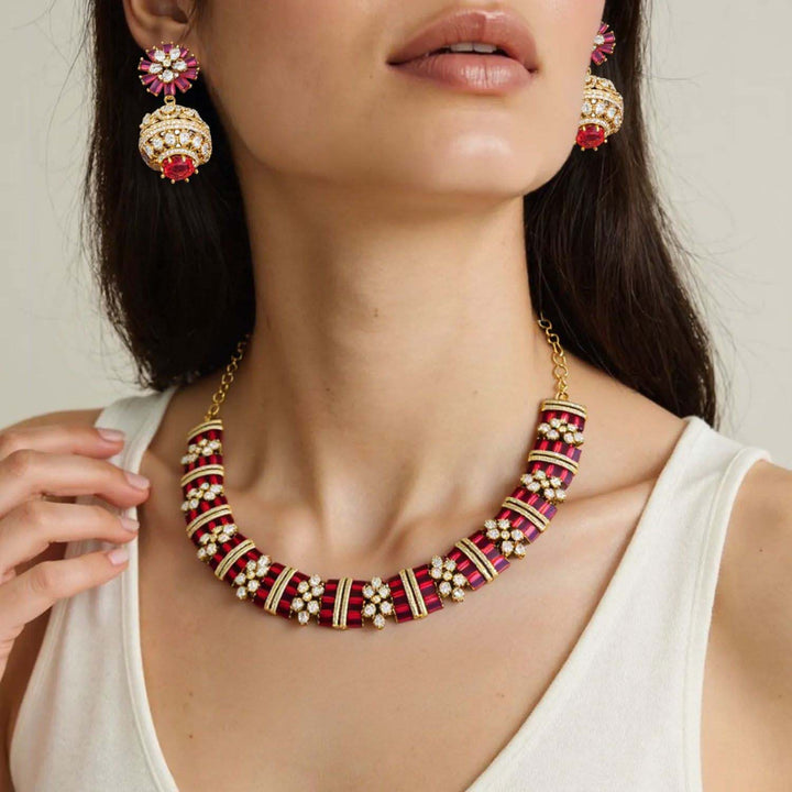 Rani Glintar Hasli Victorian Jewellery Set - New Arrival