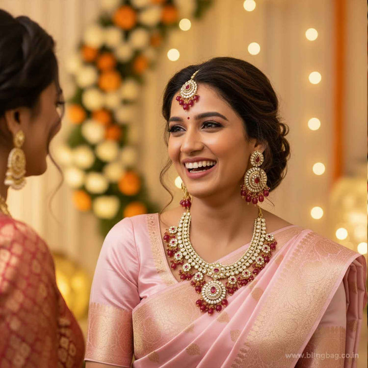 Rani Grishma Kundan Jewellery Set