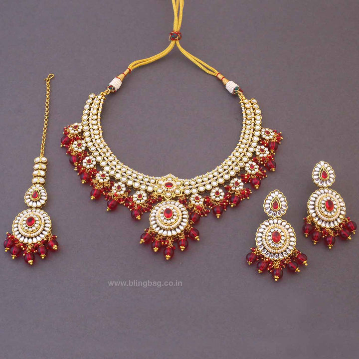 Rani Grishma Kundan Jewellery Set